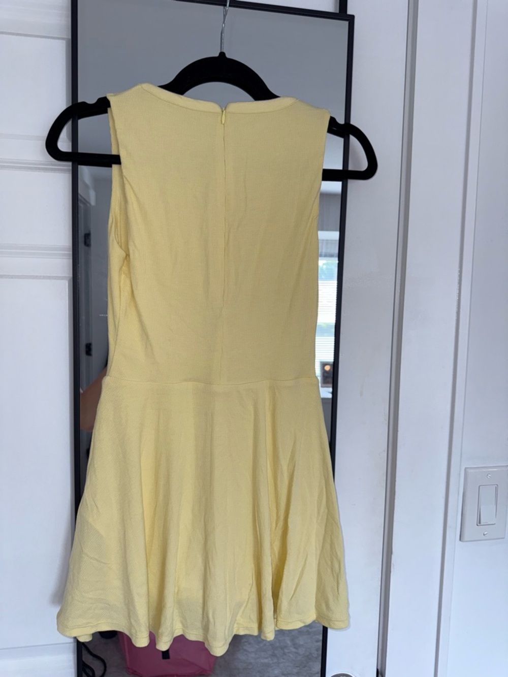 Oh Polly Pale Yellow Ribbed V‑Neck Mini Dress - Picture 10 of 13
